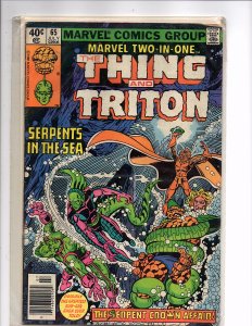 Marvel Comics Marvel Two-In-One #65 Thing & Triton George Pérez Cover & Art