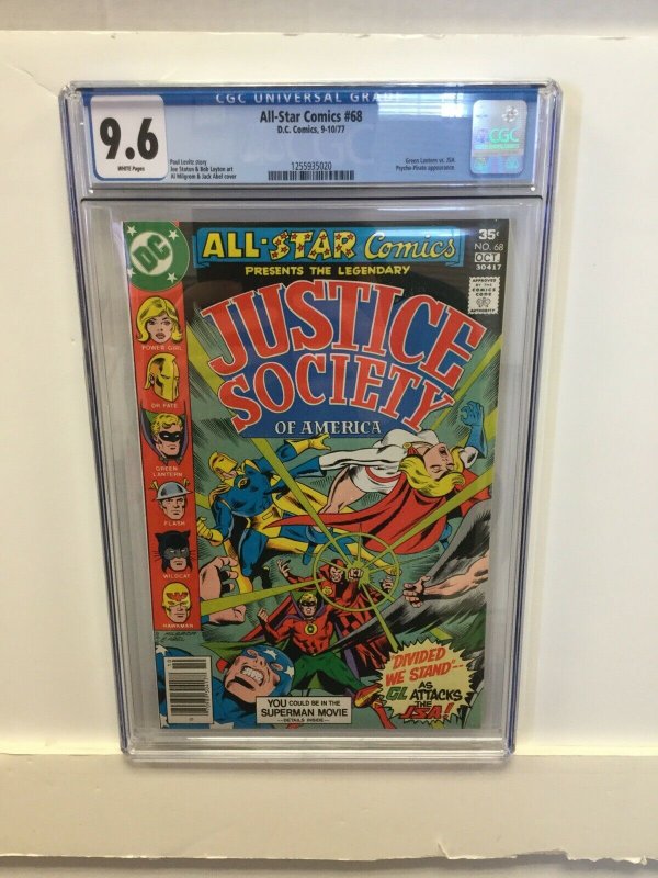 All-Star Comics #68 CGC 9.6 NM+ justice society of america DC 1977 green lantern