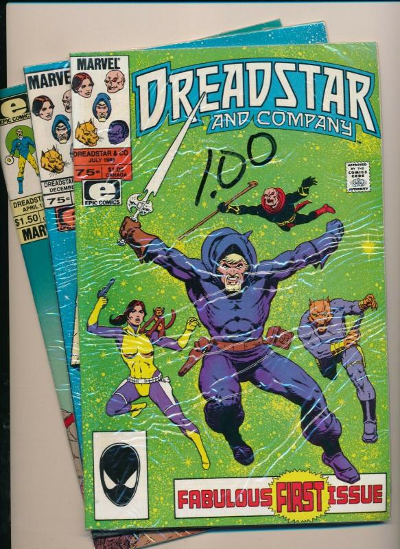 Marvel(Epic) LOT OF 3-DREADSTAR and COMPANY #1, 6, & 18 VF (PF818) 