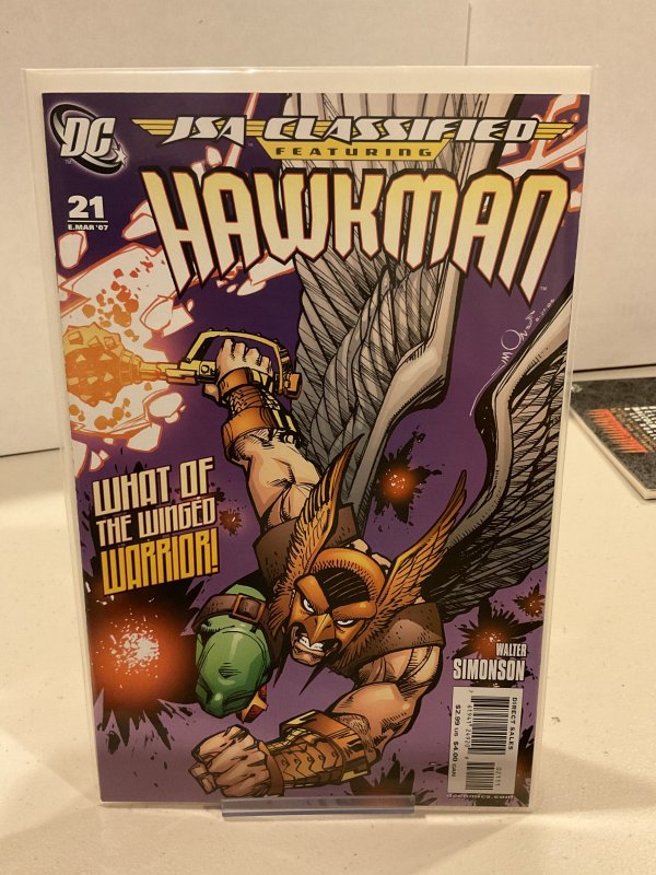 JSA Classified #21  Hawkman by Walt Simonson!  2007  9.0 (our highest grade)