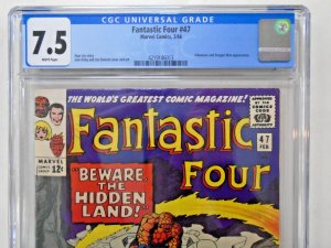 Fantastic Four #47; CGC 7.5/White Pages. Inhumans