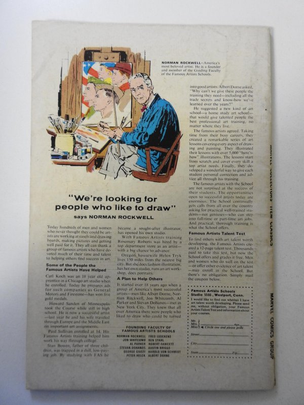 Marvel Collectors' Item Classics #12 (1967) VG+ Condition 1 in spine split