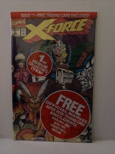 X-force #1 poly bagged Lot Of 5 -Shatterstar Deadpool Team Cable And Sunspot Crd
