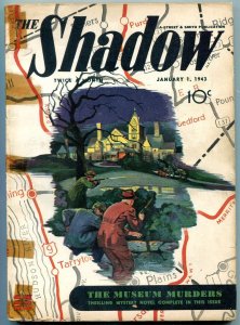 PULP:  The Shadow Pulp January 1 1943-Museum Murders- Cops are like that G/VG