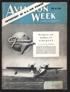 Aviation Week 2/28/1949-Grumman Albatross cover-Inventory of U.S. planes-Avia...