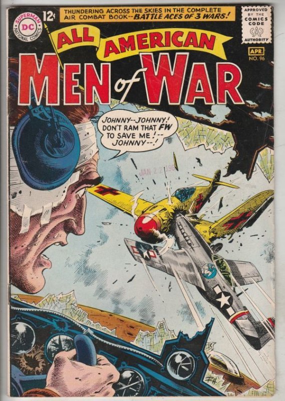 All-American Men of War #96 (Apr-63) FN/VF+ High-Grade Johhny Cloud