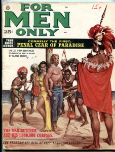 For Men Only Magazine May 1959- Mad Butcher and his 1000000 corpses G+