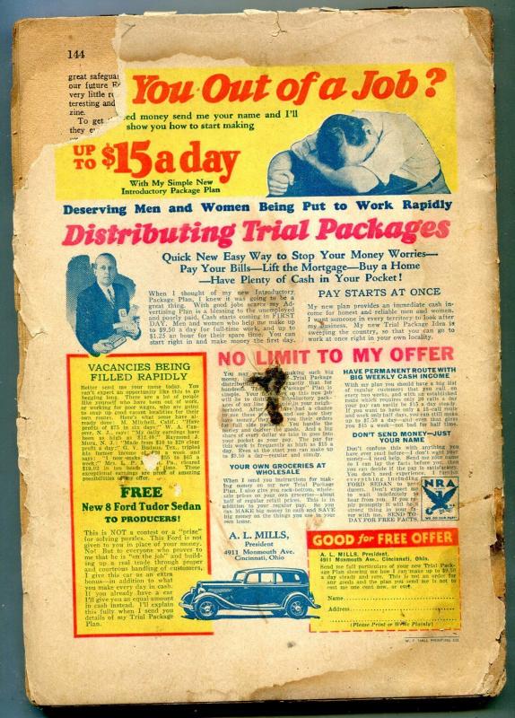Amazing Stories Pulp January 1934- Wild Ray Gun cover FAIR