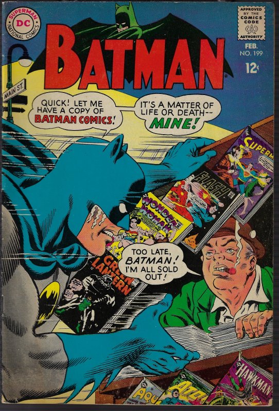 Batman #199 (DC, 1968) FN+