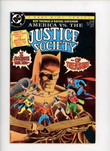 America vs. The Justice Society #1  VF  1985  Roy Thomas!