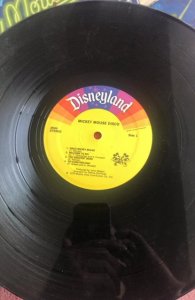 Mickey Mouse disco LP 1979, rear cover damage
