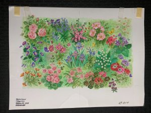 MOTHER-IN-LAW Colorful Flower Garden 13.5x10 Greeting Card Art #8114 w/ 7 Cards