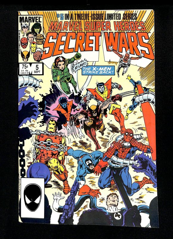 Marvel Super-Heroes Secret Wars #5 X-Men!  Spider-Man!