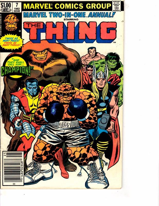 Lot Of 2 Marvel Comics Adventures of the Thing #2 and Two-in-One Annual JB4