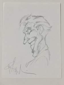 JOKER BY ANGEL MEDINA ORIGINAL ART PENCIL SKETCH SIGNED