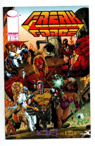 Freak Force #1 signed Karl Story 443/3000 w/COA - Image - 1993 - NM