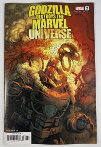 GODZILLA DESTROYS THE MARVEL UNIVERSE #2 MARVEL 2025 DAVE WACHTER VARIANT NM