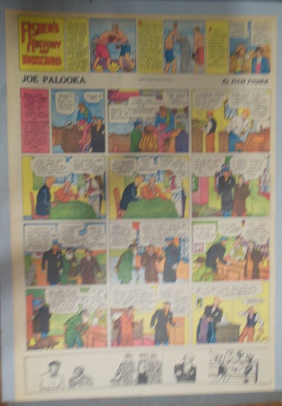 Joe Palooka Sunday Page by Ham Fisher from 1/20/1935 Rare Large Full Page Size