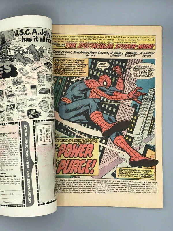 Spectacular Spider-Man #6 (1977) FN/VF - Early Morbius Appearance