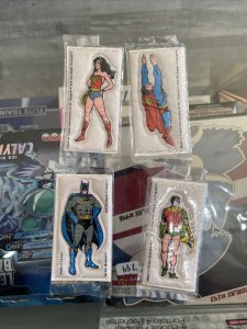 1979 Mr Bubble Promo Exclusive Super Heroes Puffy Stickers SET OF 4 Batman Robin