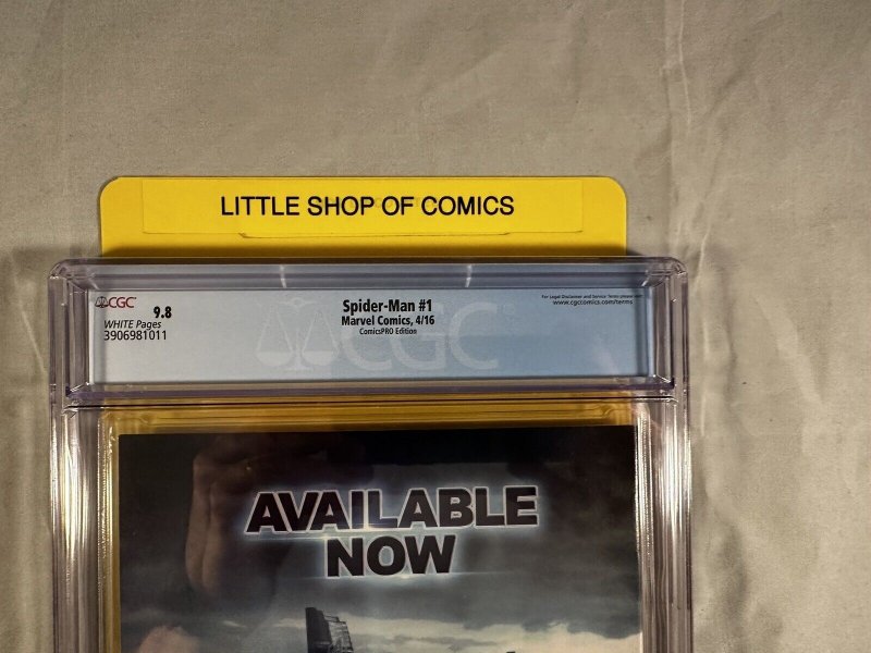 Spider-Man #1 (2016) CGC 9.8 ComicsPro Variant *Small Print run* Miles Morales