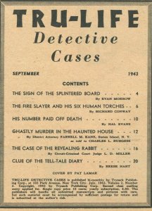 Tru-Life Detective Cases 9/1943-Tayshack-human torches-haunted houses-crime-VF-