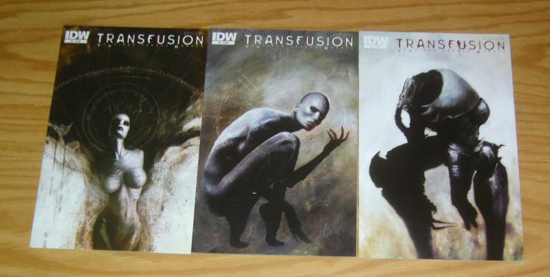 Transfusion #1-3 VF/NM complete series - vampires vs robots - steve niles menton