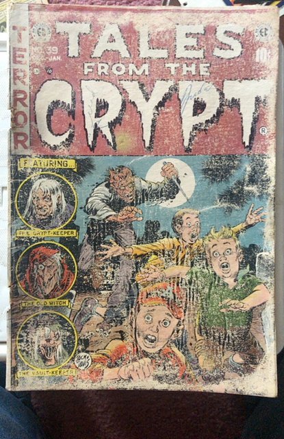 Tales from the Crypt #39 (1953)cover bleached, staples rusted/barely holding