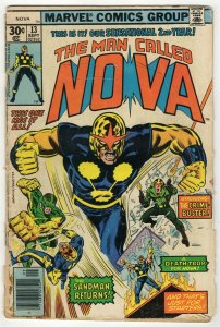 Nova #13 ORIGINAL Vintage 1977 Marvel Comics Sandman