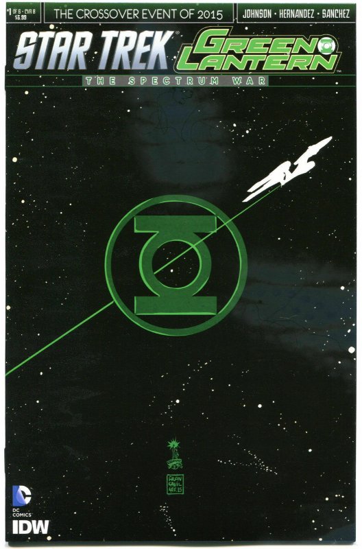 STAR TREK GREEN LANTERN #1 B, NM, Spock, Kirk, War, 2015, IDW, more in store