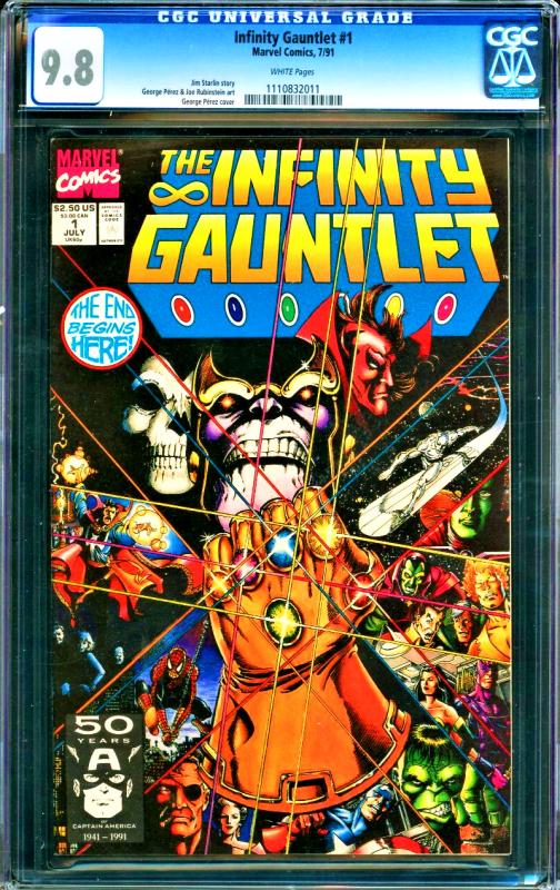 Infinity Gauntlet #1 CGC Graded 9.8 Jim Starlin Story