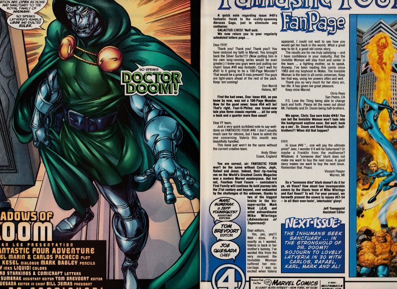 Fantastic Four(vol. 2)# 51,52,53,55,56,57,58,59 The Inhumans ! Doctor Doom !