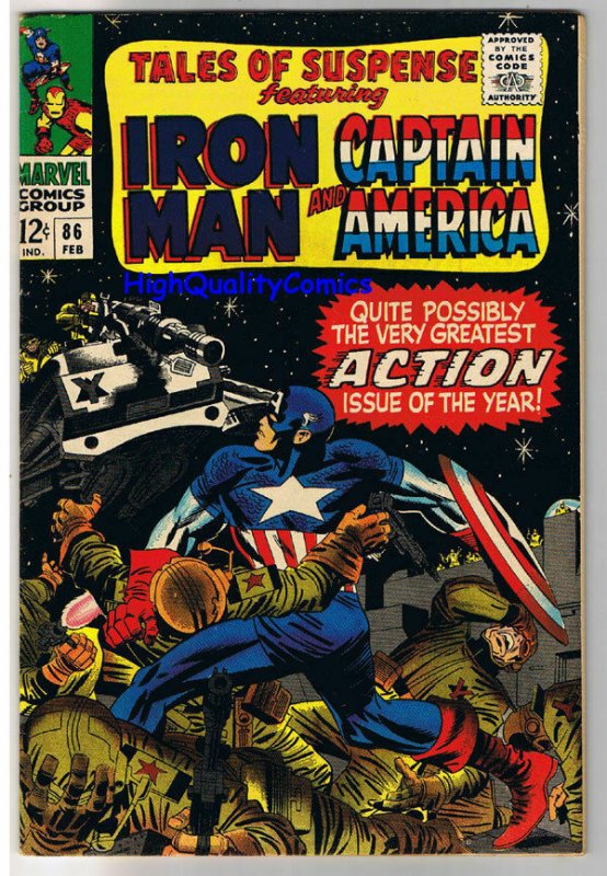 TALES of SUSPENSE #86, VF+, Iron Man, Captain America, 1959, more TOS in store