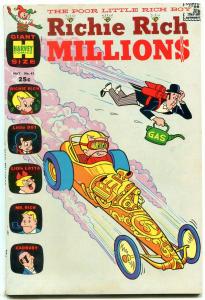 RICHIE RICH MILLIONS #41 1970-HARVEY - DRAG RACE COVER FN