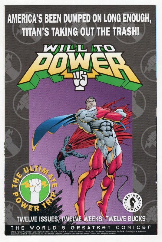 X #1 VINTAGE 1994 Dark Horse Comics Hero Special 