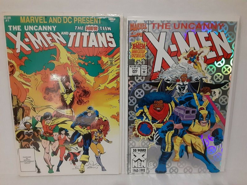 UNCANNY X-MEN AND TEEN TITANS - MARVEL/ DC COMICS + X-MEN #300 - FREE SHIPPING!