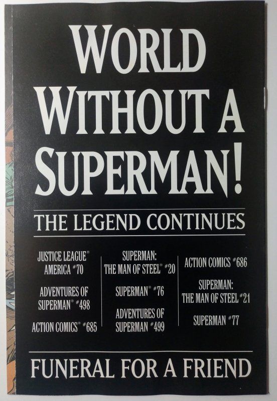 Superman #75 (9.2, 1993) NEWSSTAND, DEATH OF SUPERMAN