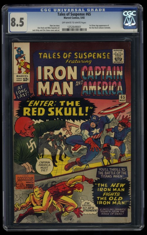 Tales Of Suspense #65 CGC VF+ 8.5 1st Appearance Silver Age Red Skull!