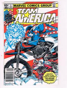Team America #4 VF Marvel Comics Group Comic Book Sept 1982 DE23