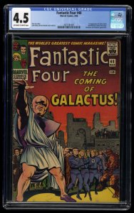 Fantastic Four #48 CGC VG+ 4.5 Off White to White 1st Galactus Silver Surfer!