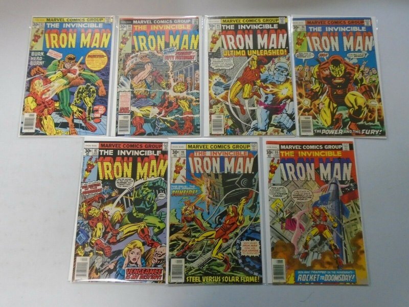 Iron Man lot 31 different from #63-99 avg 5.0 VG FN (1973-77 1st Series)