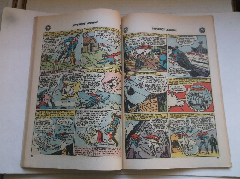 DC: SUPERBOY GIANT ANNUAL #1, FEATURING: KRYPTO THE SUPER-DOG, 1964, VG+ (4.5)!! 