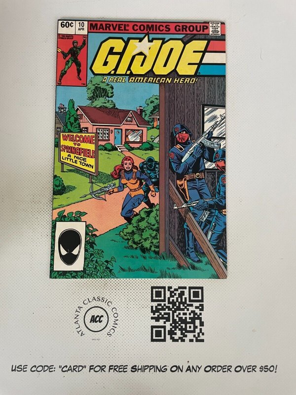 G.I. Joe # 10 NM Marvel Comic Book Destro Duke Snake Eyes Rare 2nd Print 12 J219