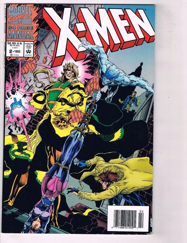 Lot Of 4 X-Men Marvel Comic Book Annuals #1 2 95' 97' Wolverine Gambit Storm J58