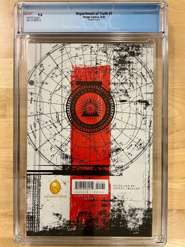 The Department of Truth #1 Sad Lemon Comics Cover (2020) CGC 9.8