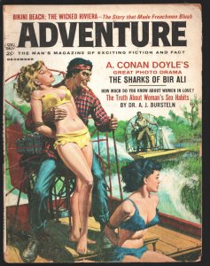 Adventure 12/1962-Air boat bondage cover-Norman Saunders-Vengeance Island-Hug...