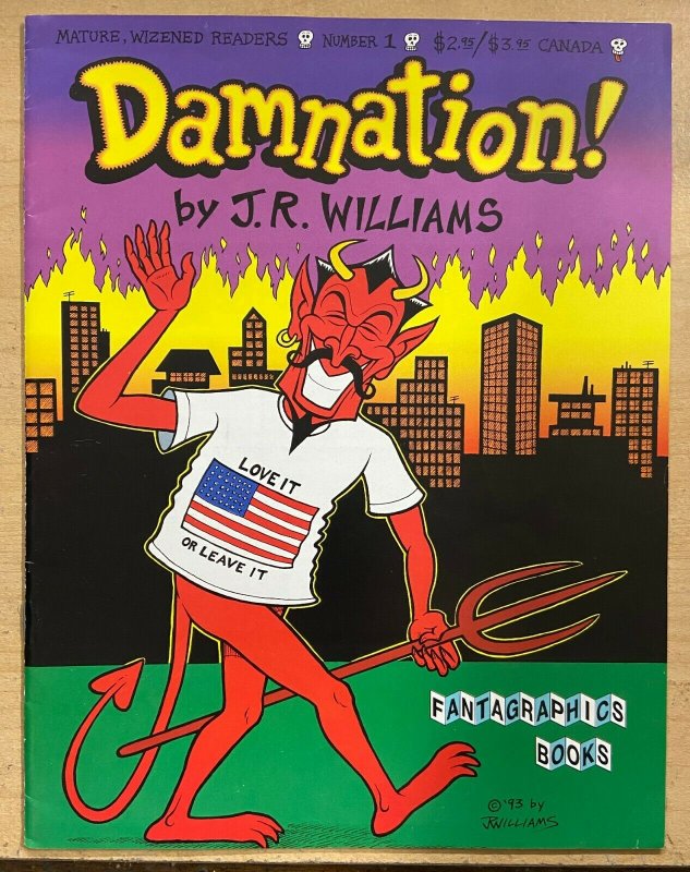 DAMNATION #1 (Fantagraphics,Summer 1994) J.R. Williams! Ed Wood tribute! VF