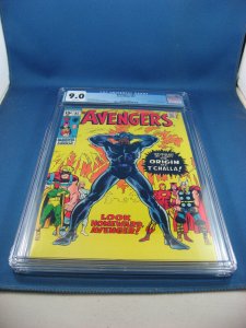 AVENGERS 87 CGC 9.0 ORIGIN BLACK PANTHER WHITE PAGES MARVEL 1971 