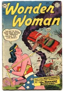 WONDER WOMAN  #65-1954-DC-TORNADO-EASTER ISLAND-VG