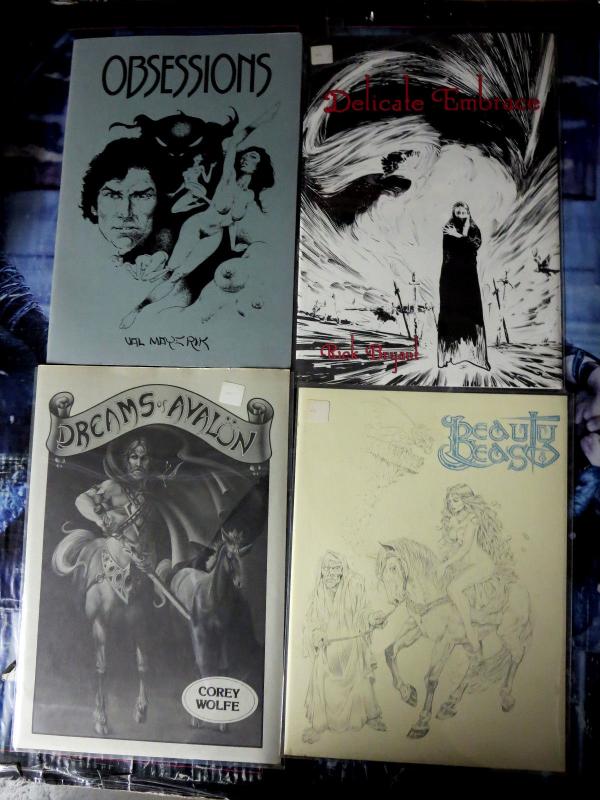 Schanes & Schanes Lot of 4 11 x 14 Art Portolios beautiful B&W comic art print